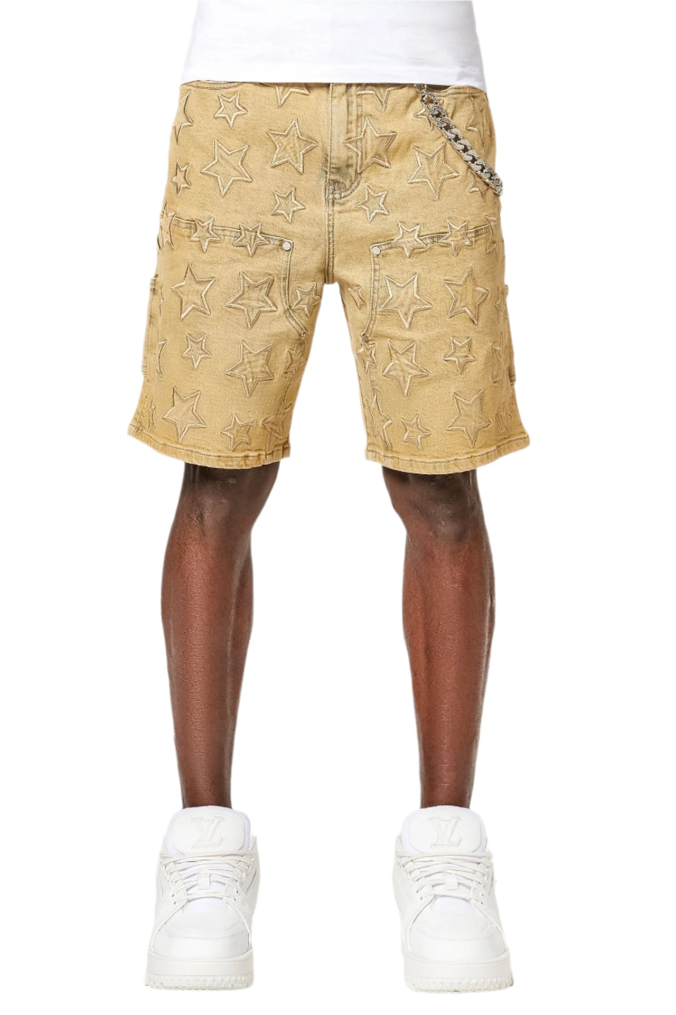 GUAPI VINTAGE STARS DENIM SHORT – BLUE CITY NYC