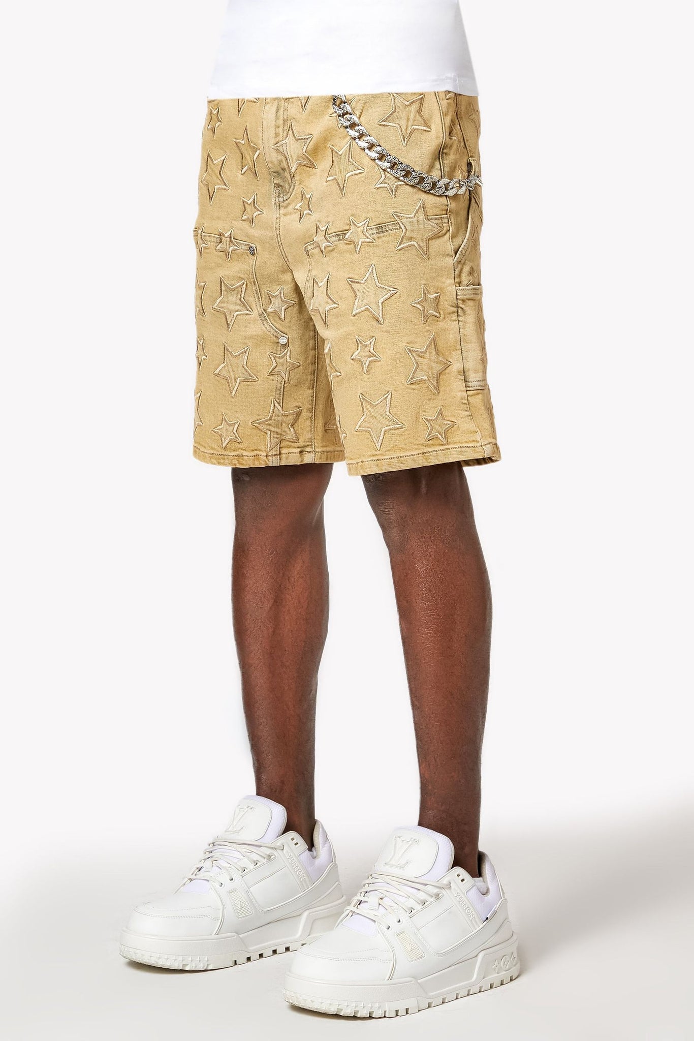 GUAPI VINTAGE STARS DENIM SHORT – BLUE CITY NYC