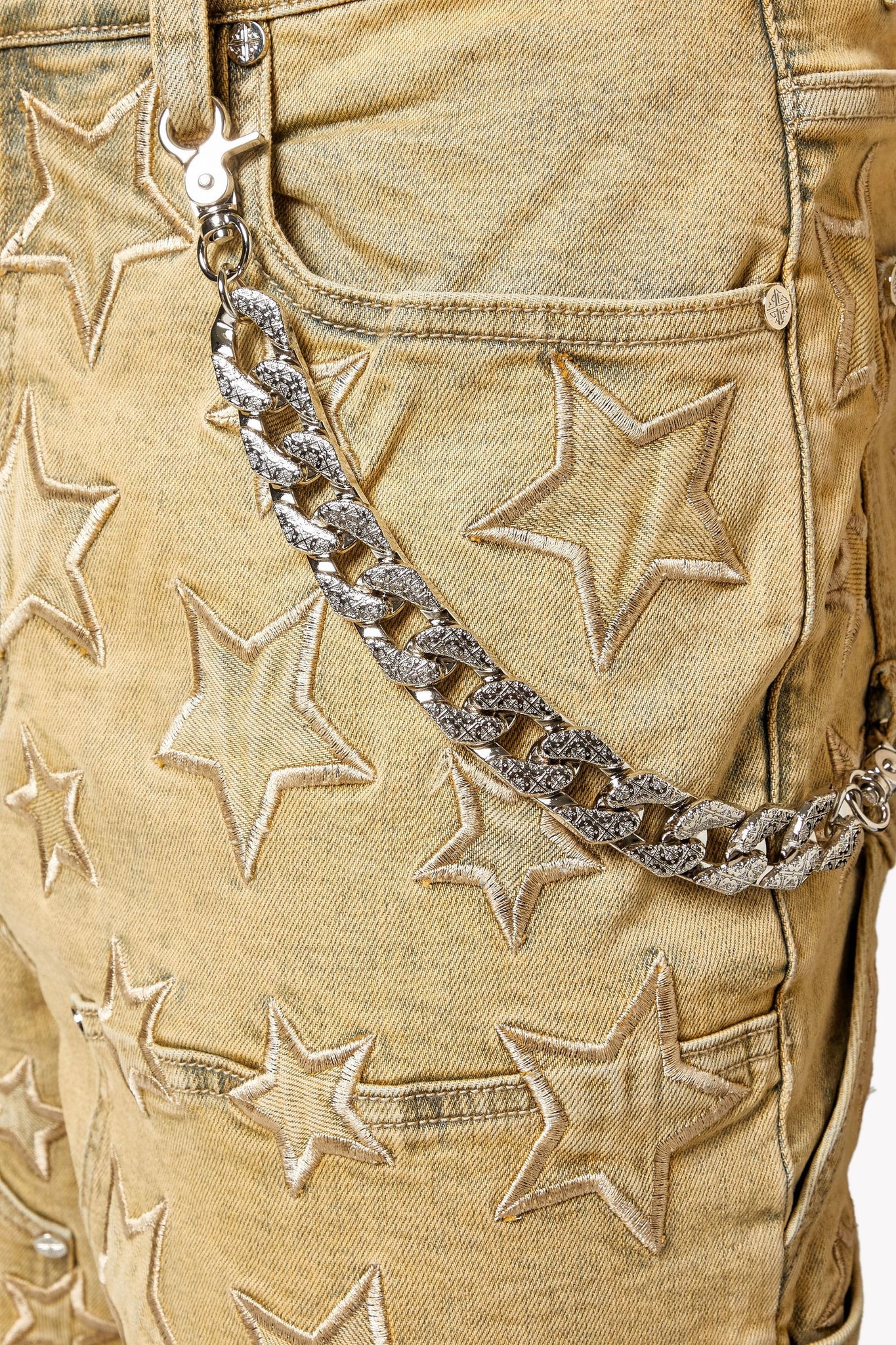 GUAPI VINTAGE STARS DENIM SHORT – BLUE CITY NYC