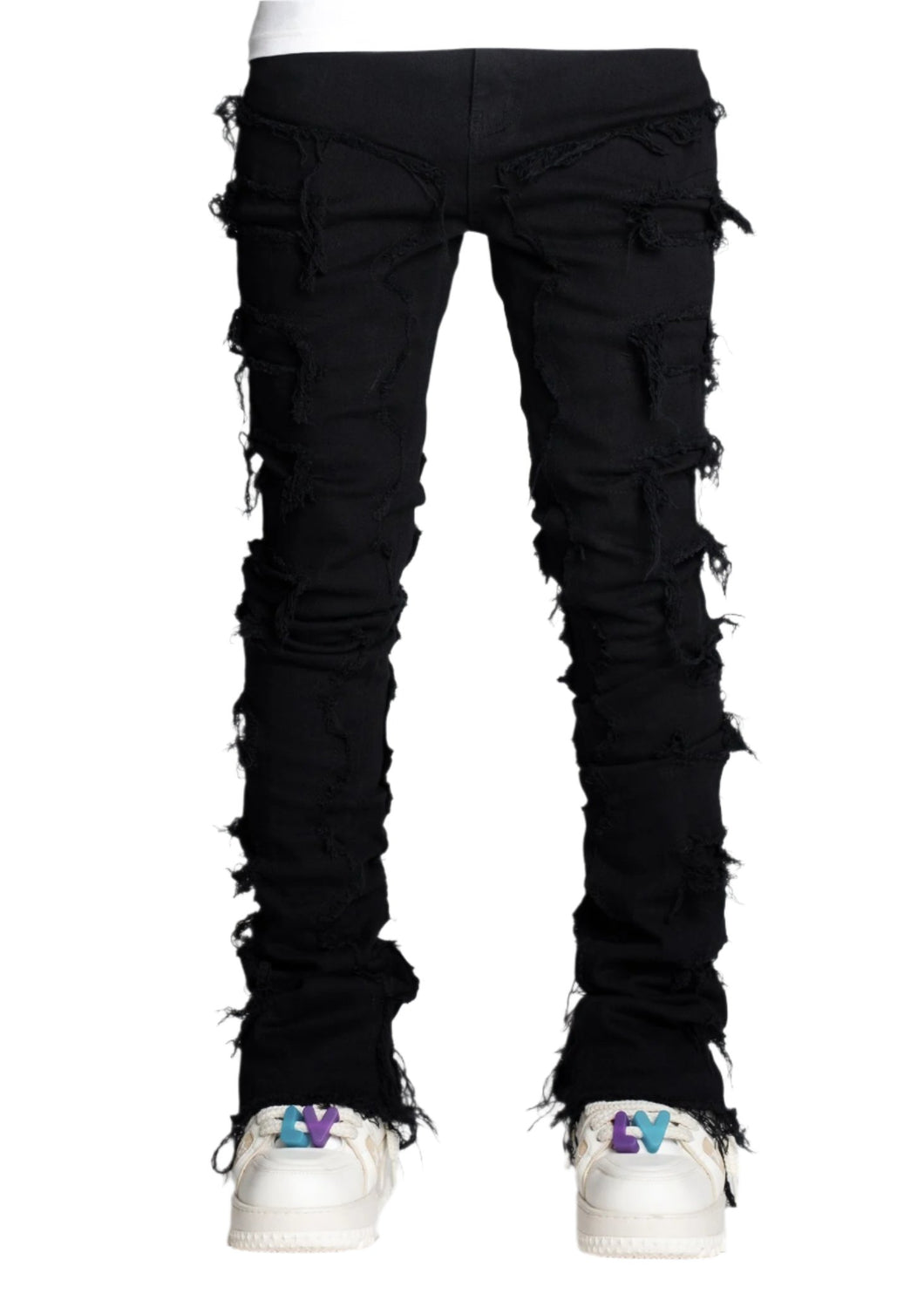 GUAPI OBSIDIAN BLOOD STACKED JEANS