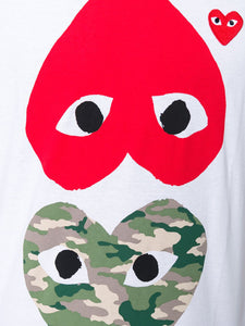 COMME DES GARÇONS PLAY DOUBLE HEART T.SHIRT