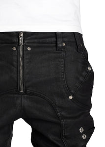 GUAPI OBSIDIAN WAXED JEANS