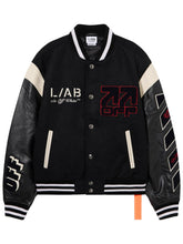 Load image into Gallery viewer, L/AB OFF-WHITE OFF VARSITY WOOL LEATHER