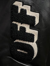 Load image into Gallery viewer, L/AB OFF-WHITE OFF VARSITY WOOL LEATHER