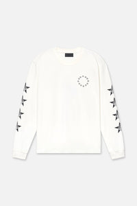 RTA LAWRENCE LONG SLEEVE TEE WHITE BLACK CHERRIES