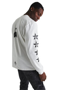 RTA LAWRENCE LONG SLEEVE TEE WHITE BLACK CHERRIES