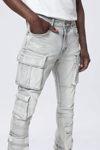 SMOKE RISE UTILITY MULTI CARGO JEANS