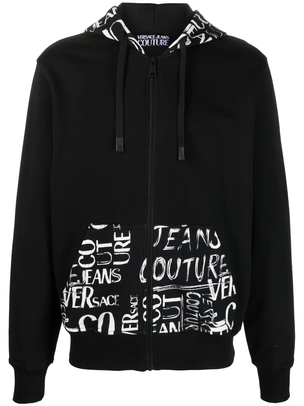 VERSACE JEANS COUTURE ZIP HOODIE BLUE CITY NYC